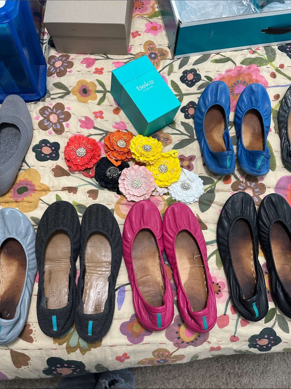 Tieks Women's Ballet Flats - Navy, Gray, Black, Red, (Iridescent has been sold) - Picture 2 of 3